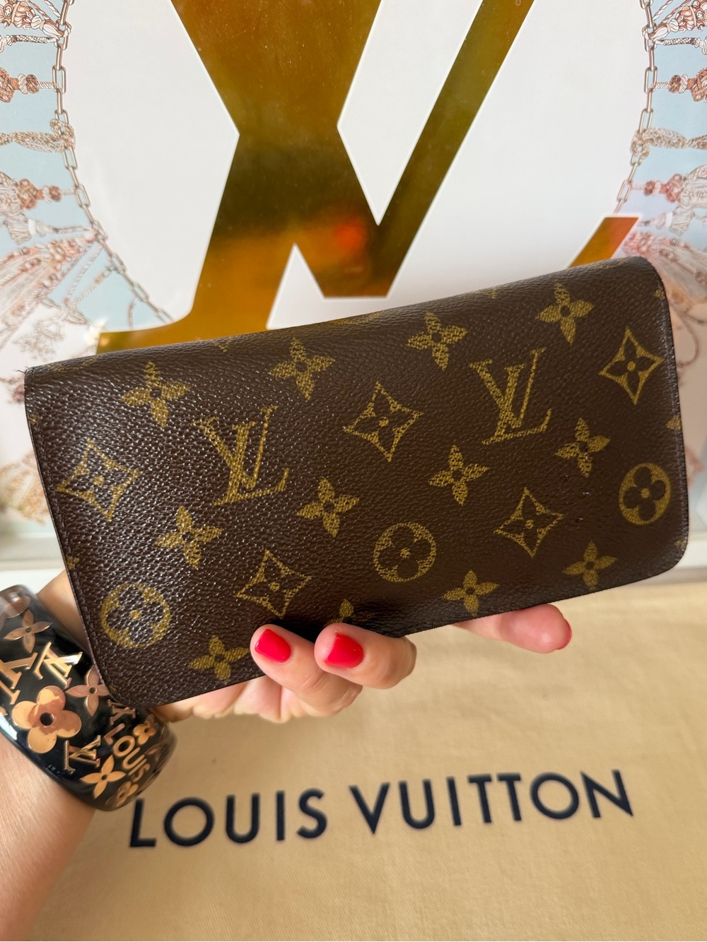 Louis Vuitton Vintage Monogram Zippy Long Wallet Clutch Purse